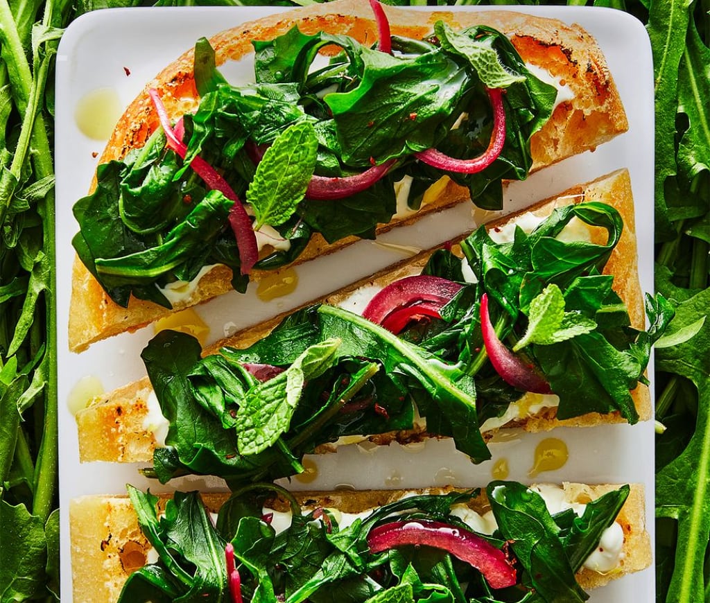 Try This Delicious Toast With Sautéed Dandelion Greens Recipe
