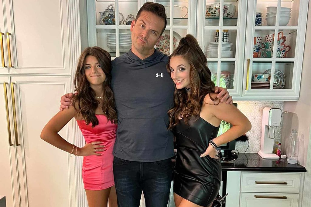 Matt Austin - new anchor from Orlando with his two teenage daughters before their homecoming dance.